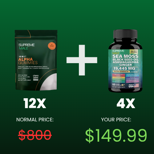 12 BAGS OF SUPREMEMALE +4 SUPREMALE COMPLEX (EXCLUSIVE OFFER)