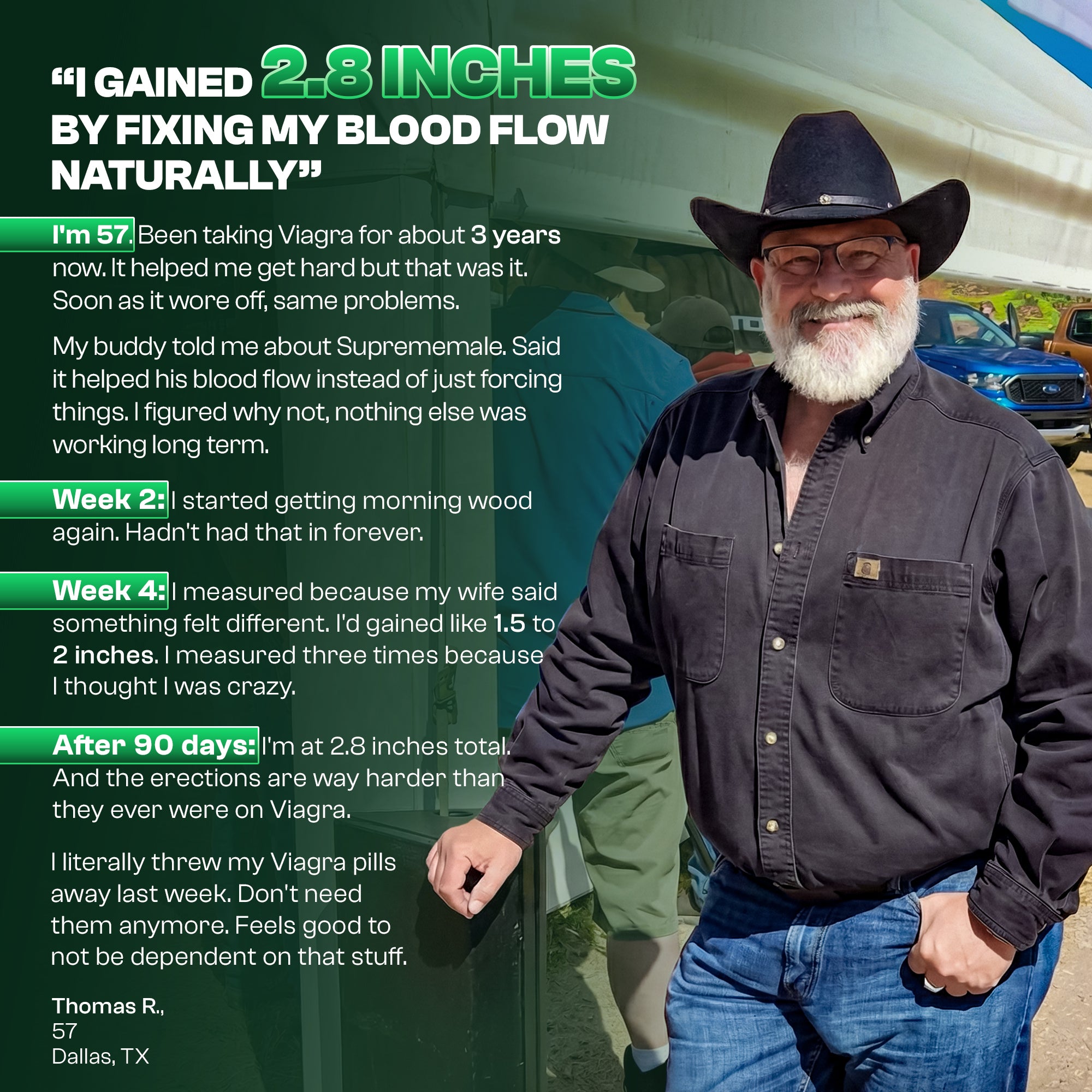 SUPREMEMALE™ |  Get +3 Inches Longer & Rock Hard (SALE)